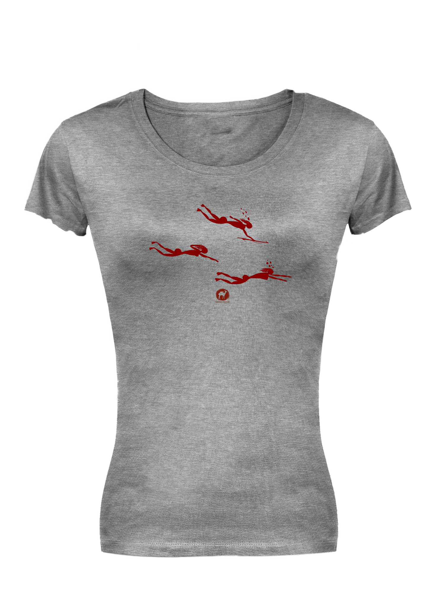 Ladies Bushwoman Divers Rock Art T-Shirt