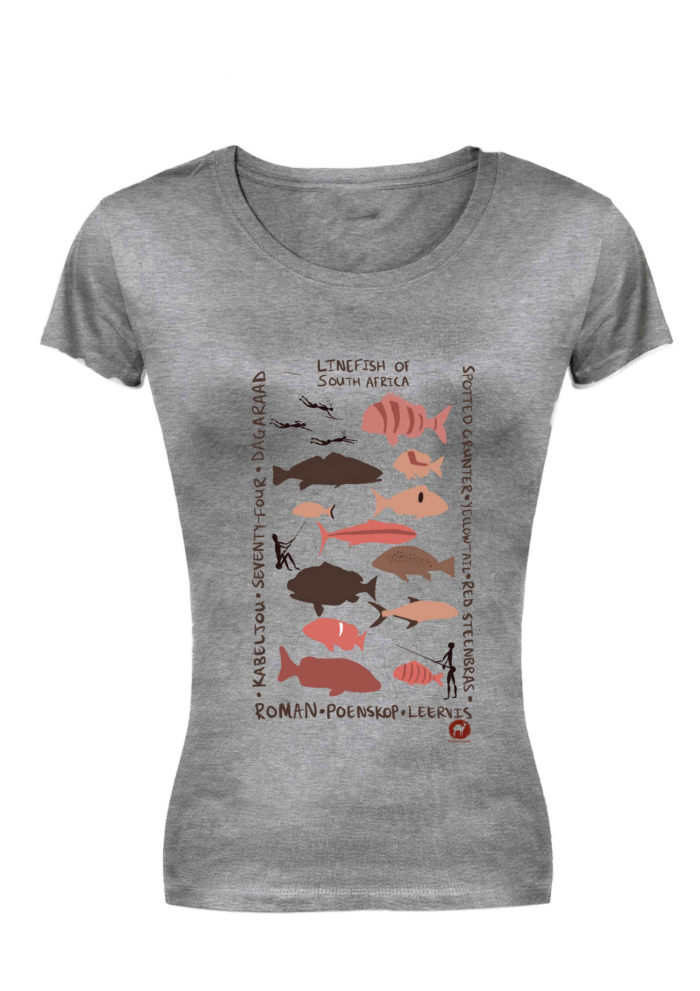 Ladies Linefish and Reef fish Rock Art T-Shirt